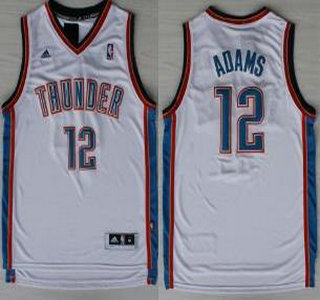 Oklahoma City Thunder #12 Steven Adams White Revolution 30 Swingman NBA Jersey