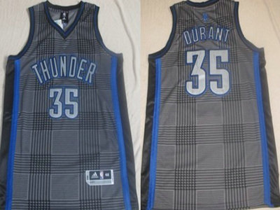Oklahoma City Thunder 35 Kevin Durant Black Rhythm Fashion Jersey