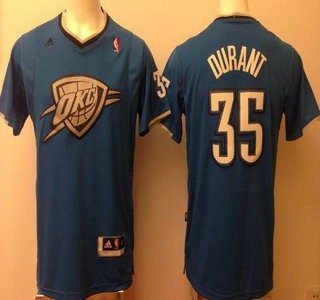Oklahoma City Thunder #35 Kevin Durant Blue Revolution 30 Swingman NBA Jersey 2014 Christmas Style