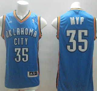 Oklahoma City Thunder #35 Kevin Durant MVP Blue Revolution 30 Swingman NBA Jersey