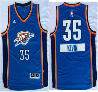Oklahoma City Thunder #35 Kevin Durant Revolution 30 Swingman 2014 Christmas Day Blue Jersey