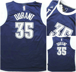 Oklahoma City Thunder #35 Kevin Durant Revolution 30 Swingman 2014 New Navy Blue Jersey