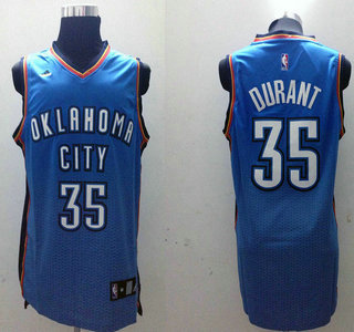 Oklahoma City Thunder #35 Kevin Durant Revolution 30 Swingman Blue Fashion Jersey