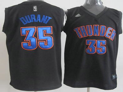 Oklahoma City Thunder 35 Durant Black Swingman Jersey