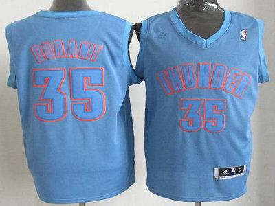 Oklahoma City Thunder 35 Kevin Durant Blue Revolution 30 Swingman Christmas Style Jerseys