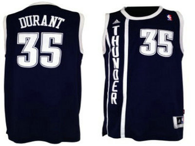 Oklahoma City Thunder 35 Kevin Durant Revolution 30 Swingman 2013 Blue Jersey
