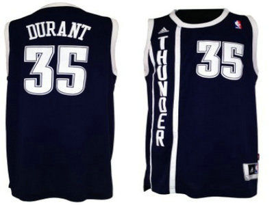 Oklahoma City Thunder 5 Kevin Durant Revolution 30 Swingman 2013 Blue Jersey