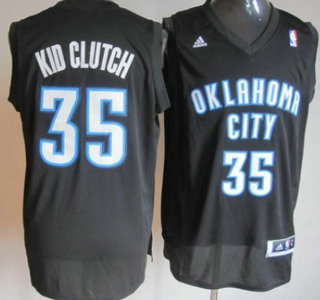Oklahoma City Thunder 35 Kid Clutch Black Fashion Jersey