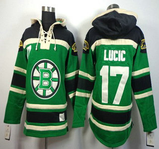Old Time Hockey Boston Bruins #17 Milan Lucic Green Hoody