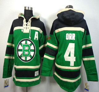 Old Time Hockey Boston Bruins #4 Bobby Orr Green Hoody