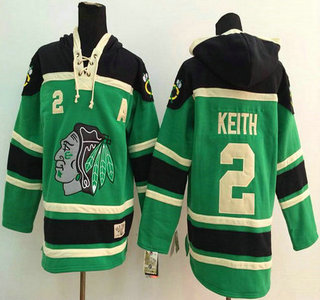 Old Time Hockey Chicago Blackhawks #2 Duncan Keith Green Hoody