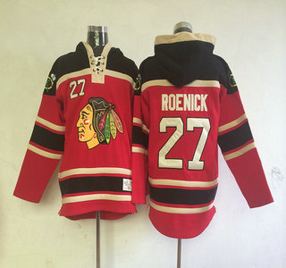 Old Time Hockey Chicago Blackhawks #27 Johnny Oduya Red Hoody