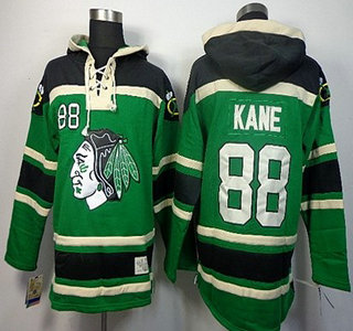Old Time Hockey Chicago Blackhawks #88 Patrick Kane Green Hoody