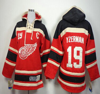Old Time Hockey Detroit Red Wings #19 Steve Yzerman Red Kids Hoody