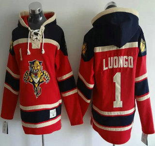 Old Time Hockey Florida Panthers #1 Roberto Luongo Red Hoody