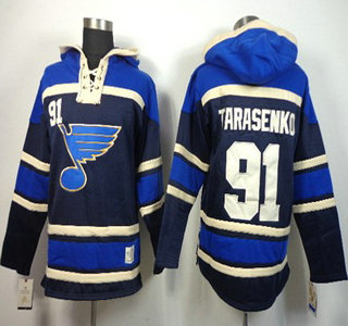 Old Time Hockey St. Louis Blues #91 Vladimir Tarasenko Navy Blue Hoody