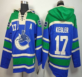Old Time Hockey Vancouver Canucks #17 Ryan Kesler Blue Hoody
