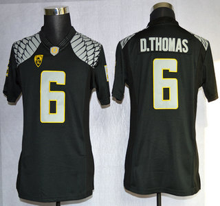 Oregon Duck #6 De'Anthony Thomas 2013 Black  Limited Womens Jersey