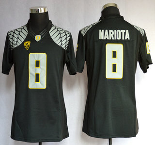 Oregon Duck #8 Marcus Mariota 2013 Black Limited Womens Jersey