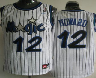 Orlando Magic #12 Dwight Howard White Hardwood Classics Soul Swingman Throwback Jersey