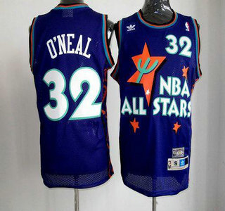 Orlando Magic #32 Shaquille O'Neal Purple 1995 All Star Throwback Jersey