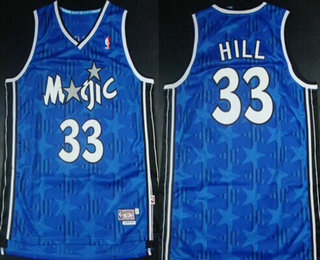 Orlando Magic #33 Grant Hill Blue All-Star Hardwood Classics Soul Swingman Throwback Jersey