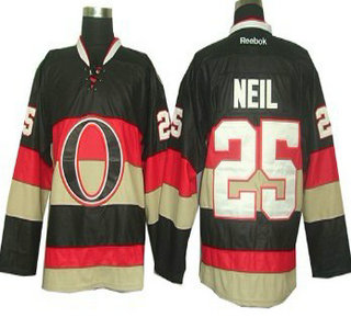 Ottawa Senators 25 Chris Neil Black Third Jersey