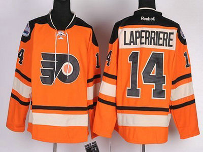 Philadelphia Flyers 14 Ian Laperriere 2012 Winter Classic Orange Jersey