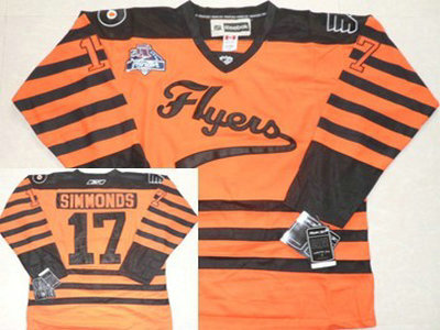 Philadelphia Flyers 17 Wayne Simmonds 2012 Winter Classic Orange Jersey