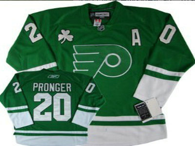 Philadelphia Flyers 20 Pronger Green Jersey