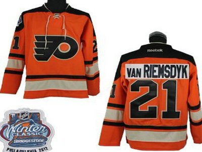 Philadelphia Flyers #21 James van Riemsdyk 2012 Winter Classic Orange Jersey