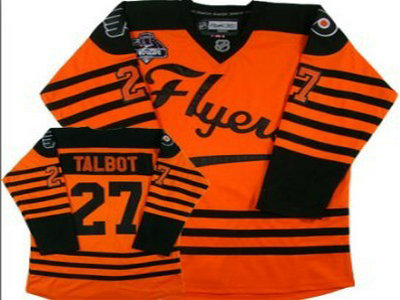 Philadelphia Flyers 27 Maxime Talbot 2012 Winter Classic Orange Jersey