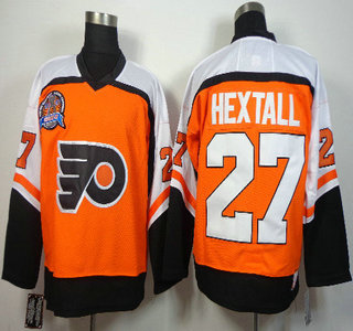 Philadelphia Flyers #27 Ron Hextall Stanley Cup Orange Throwback CCM Jersey
