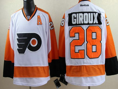 Philadelphia Flyers 28 Claude Giroux White Jersey