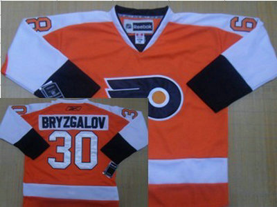 Philadelphia Flyers 30 Bryzgalov Orange Jersey