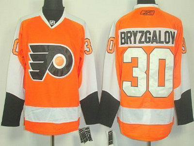 Philadelphia Flyers 30 Bryzgalov Orange Jersey