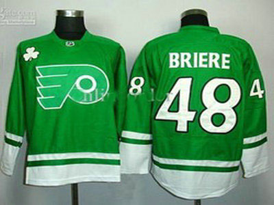 Philadelphia Flyers 48 Briere Green Jersey