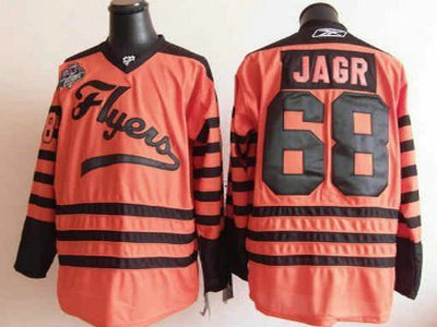 Philadelphia Flyers 68 Jagr 2012 Winter Classic Orange Jersey