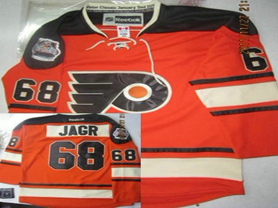 Philadelphia Flyers 68 Jaromir Jagr 2012 Winter Classic Orange Jersey