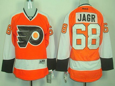 Philadelphia Flyers 68 Jaromir Jagr Orange Womens Jersey