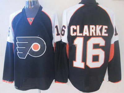 Philadelphia Flyers 16 Bobby Clarke Black Hockey Jersey
