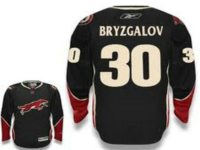 Phoenix Coyotes 30 BRYZGALOV Black Jersey