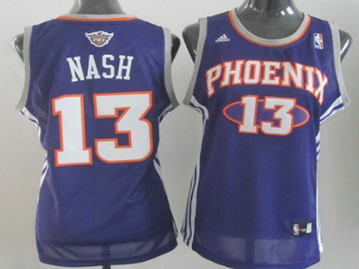 Phoenix Suns 13 Steve Nash Revolution 30 Swingman Purple Womens Jersey