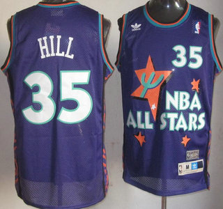 Phoenix Suns #35 Grant Hill Purple 1995 All Star Throwback NBA Jersey
