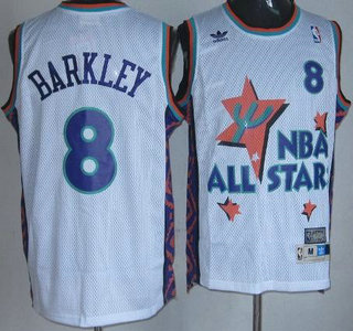 Phoenix Suns #8 Charles Barkley White 94-95 All Star NBA Jersey