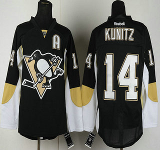 Pittsburgh Penguins 14 Chris Kunitz Black With A Patch Jersey