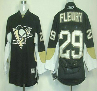 Pittsburgh Penguins #29 Marc-Andre Fleury Black Kids Jersey