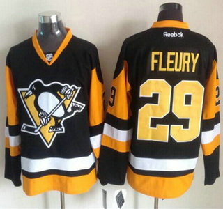 Pittsburgh Penguins #29 Marc-Andre Fleury Black Third Jersey