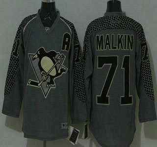 Pittsburgh Penguins #71 Evgeni Malkin Dark Gray Jersey