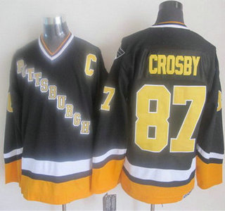 Pittsburgh Penguins #87 Sidney Crosby 1993 Black Throwback CCM Jersey